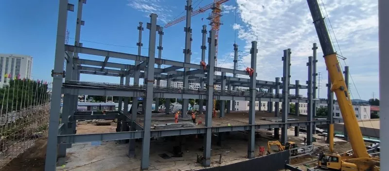 Steel Frame Financial Tower Construction